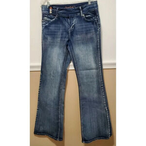 Spoon Jeans Womens Distress Flare Boho Look Tag Size 35